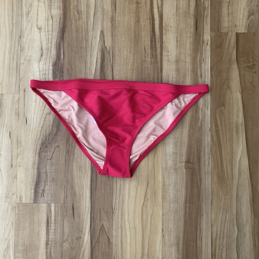J. Crew Ribbed Hipster Bikini Bottom Size XL Pink NWT